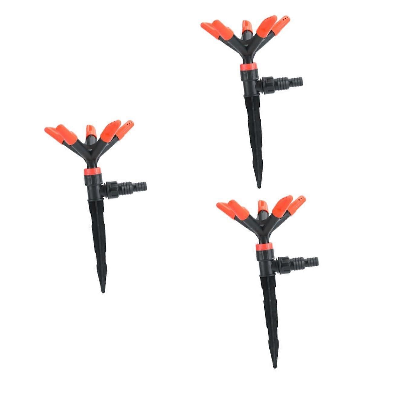 3pcs Lawn Sprinkler Set Rotating Garden Watering System for Grass Irrigation and Water Saving