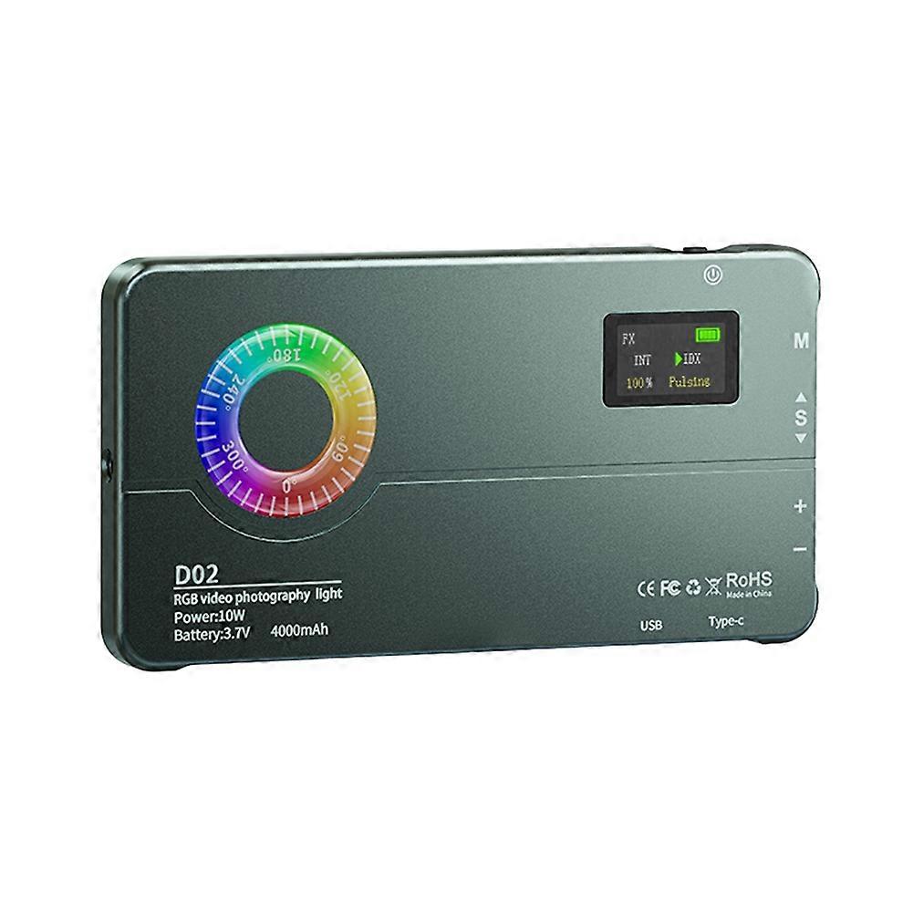 Full Color Small Panel Light LED Full-Color RGB Fill Light Lamp 2500-9000K for Vlogging Photography Video Conference