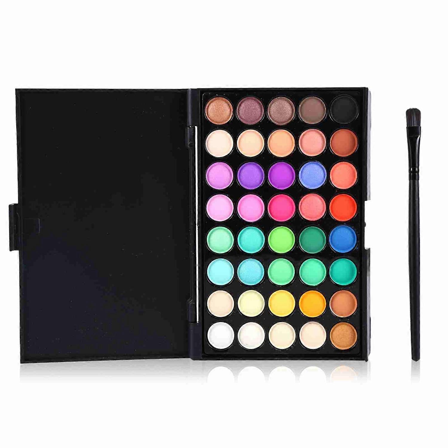 Cosmetic Matte Eyeshadow Cream Eye Shadow Makeup Palette Shimmer Set 40 Color With Brush(#2)
