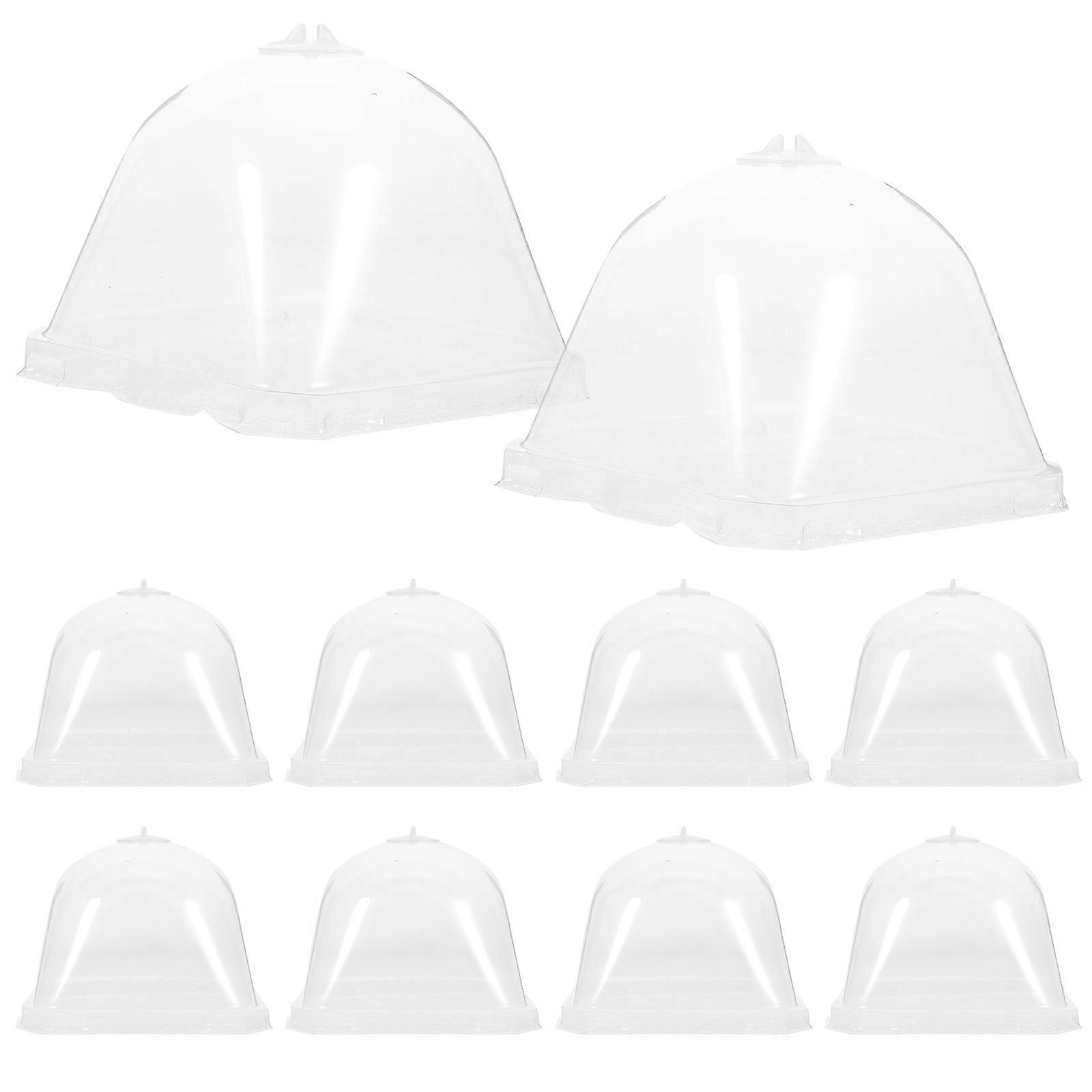 10pcs植物苗床プロテクター透明ガーデン保護ドームガーデニングツール