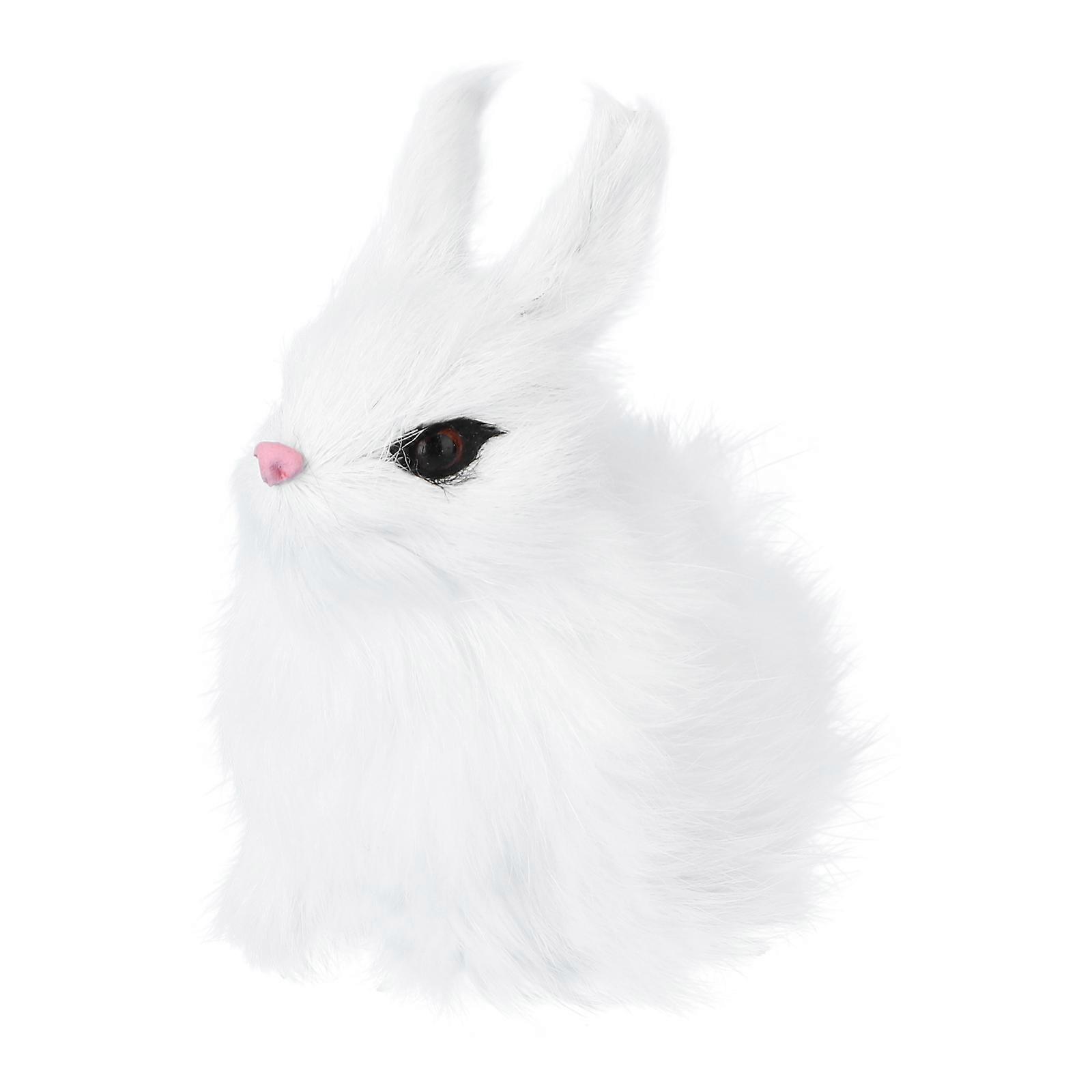 1Pc Easter Theme Rabbit Model Simulated Rabbit Model Rabbit Gift (White)