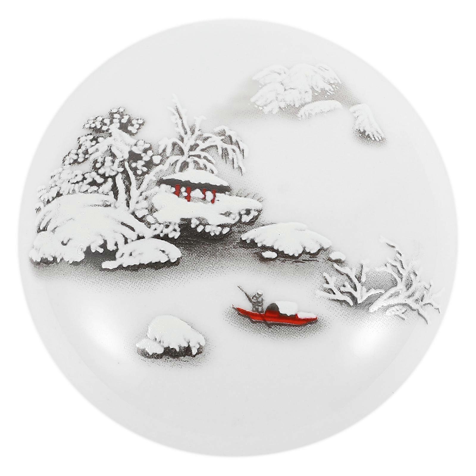 Red Calligraphy Inkpad Ceramic Box for Office Use 1Pcs Premium Inkpad