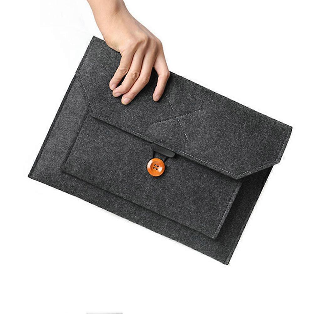 Black Laptop Holder Pouch Computer Bag for Secure Transport Felt