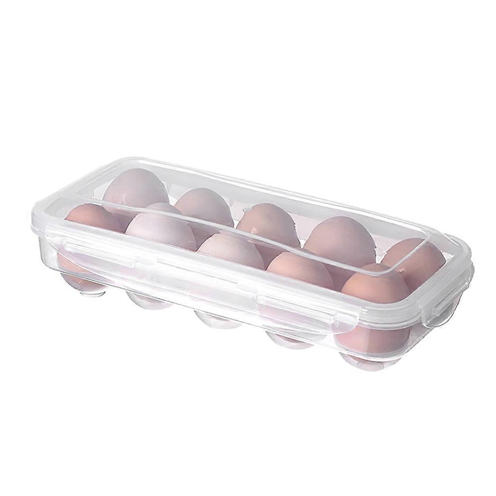 10/18 Grid Egg Storage Box Egg Tray with Lid Kitchen Refrigerator Egg Box Egg Drop Rack Egg Storage Boxes Fridge Egg Organizer,10 Grids