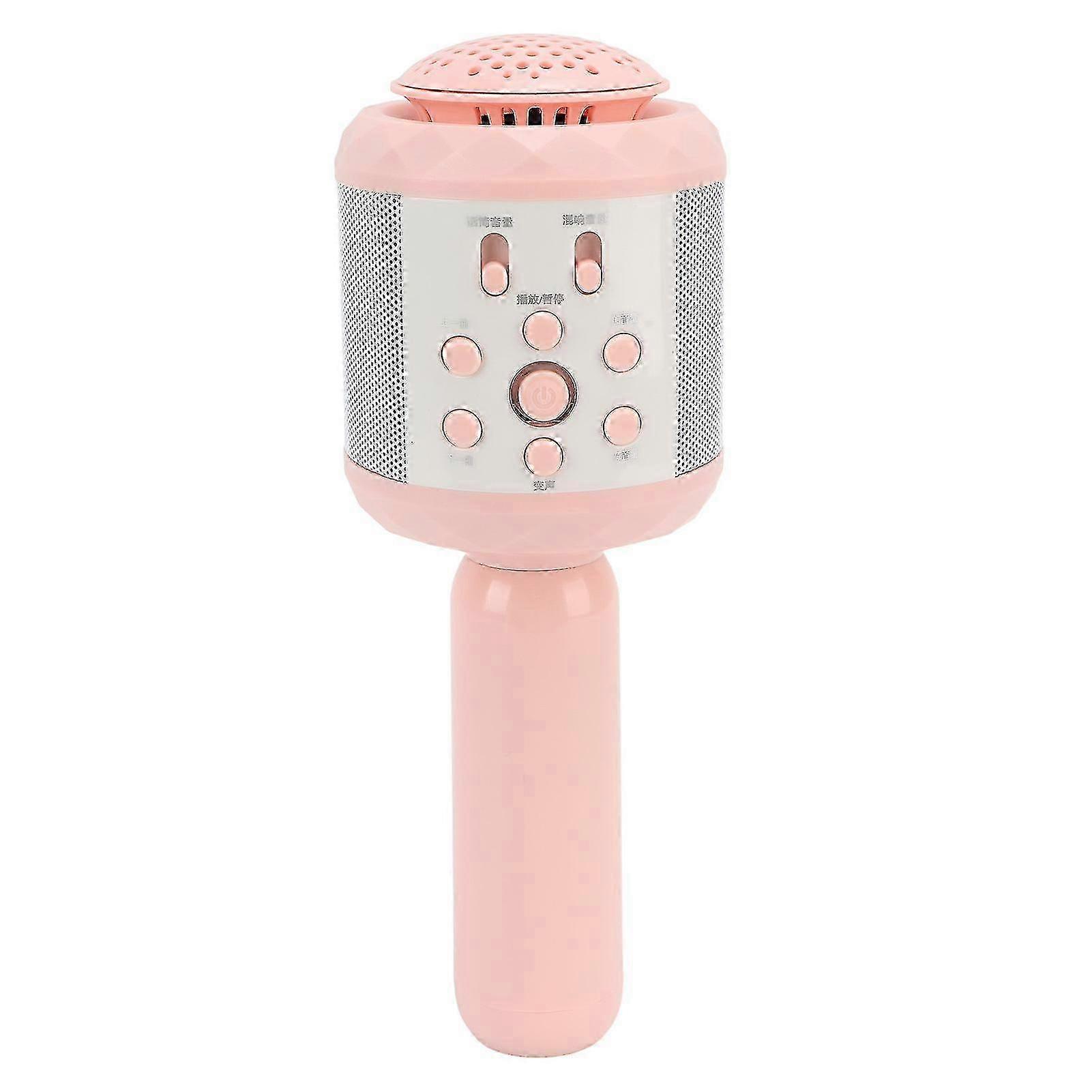 Children Microphone Wireless Bluetooth Professional Cute Handheld Mic Microphone Pink fL