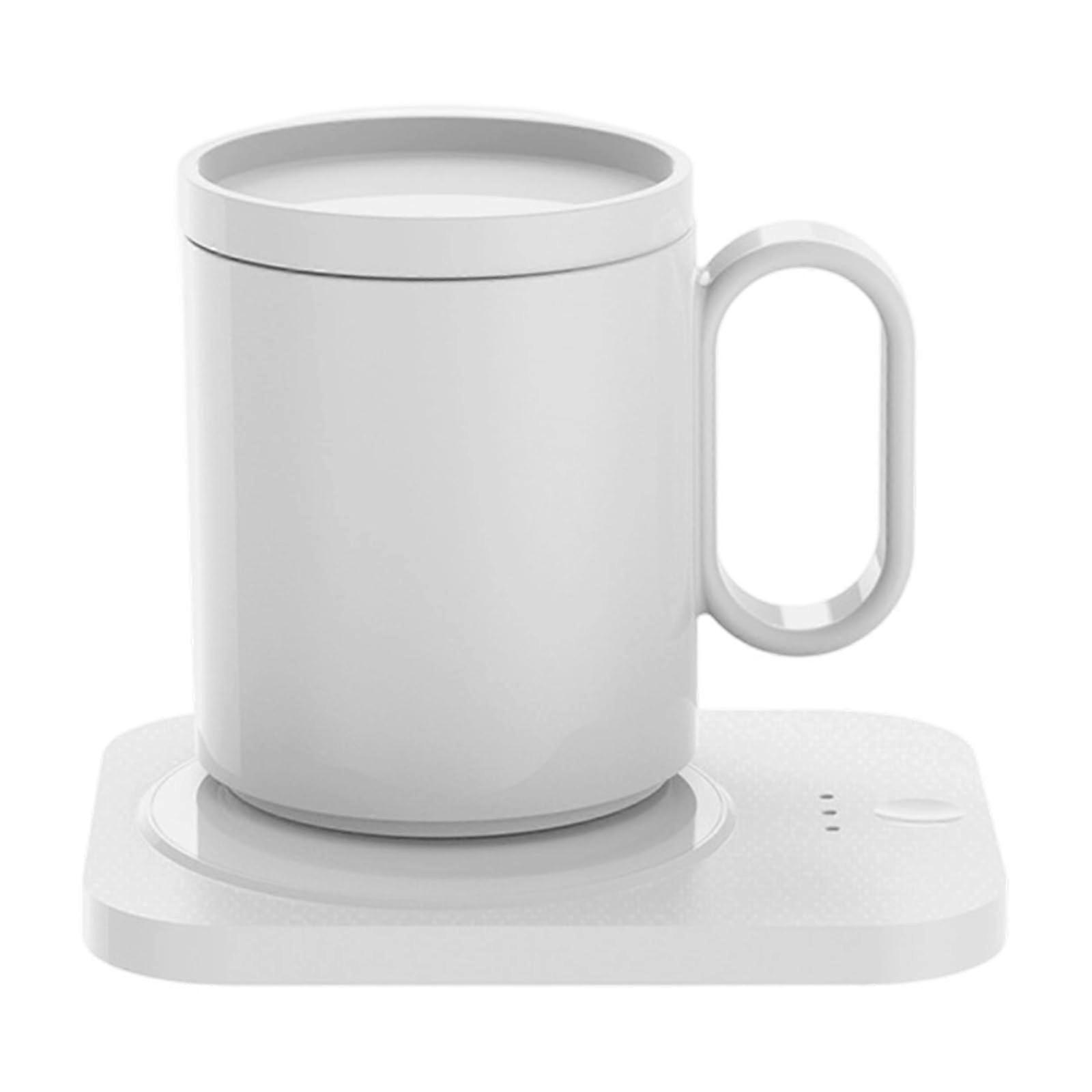 Coffee Mug Warmer with Adjustable Temperature, 55°C Constant Heating, Ceramic Cup for Desk Use