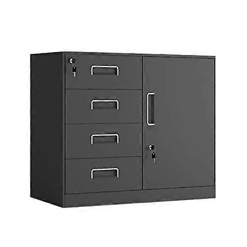 Metal Filing Cabinet with Lock  Compact Mobile Drawer Unit for Secure Home & Office Document Storage