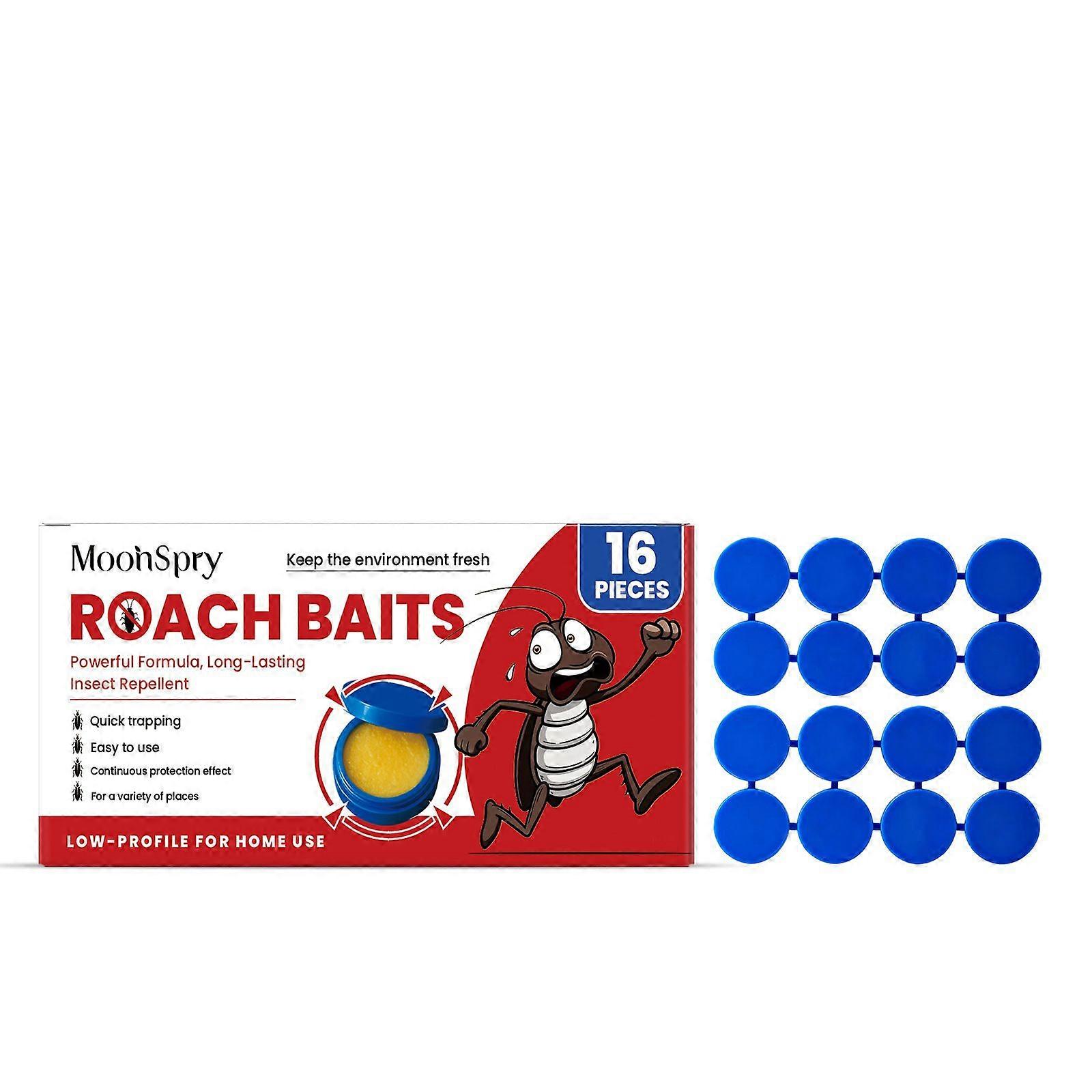 16pcs Roach Bait & Killer, Effective Cockroach Repellent and Gel for Quick Elimination of Indoor Roach Nests, Get Rid of Roaches