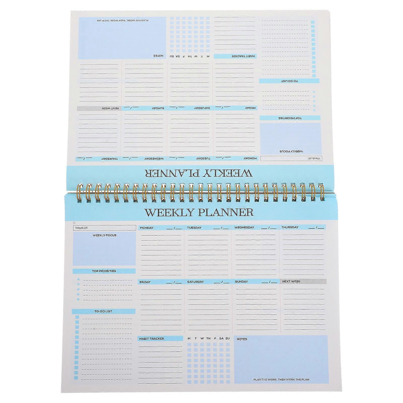 Weekly Planner Organizer Planner Notebook with Double Wire Binding