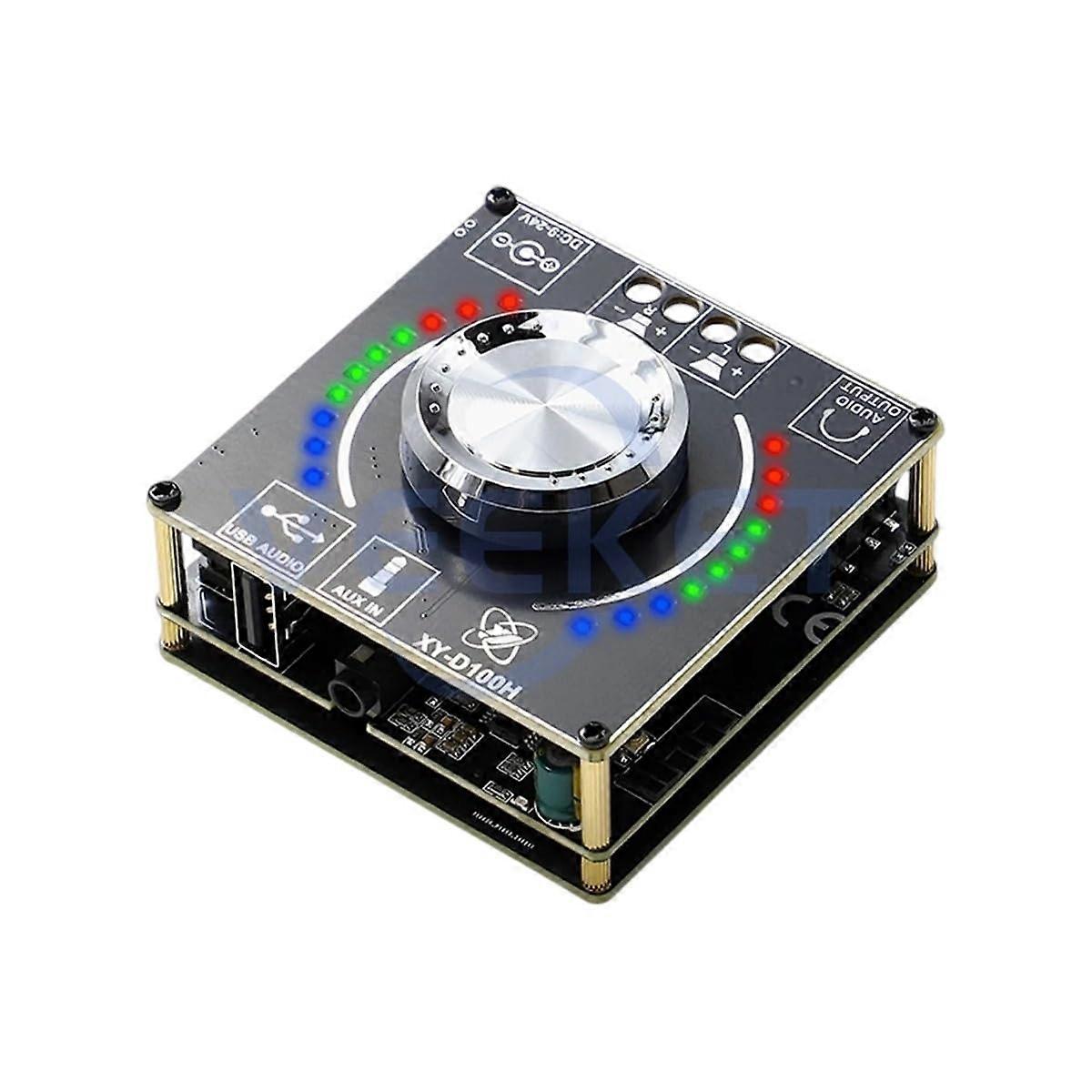 Bluetooth 5.1 Stereo Audio Amplifier 100W+100W HiFi 2 Channel Digital AMP Board with AUX