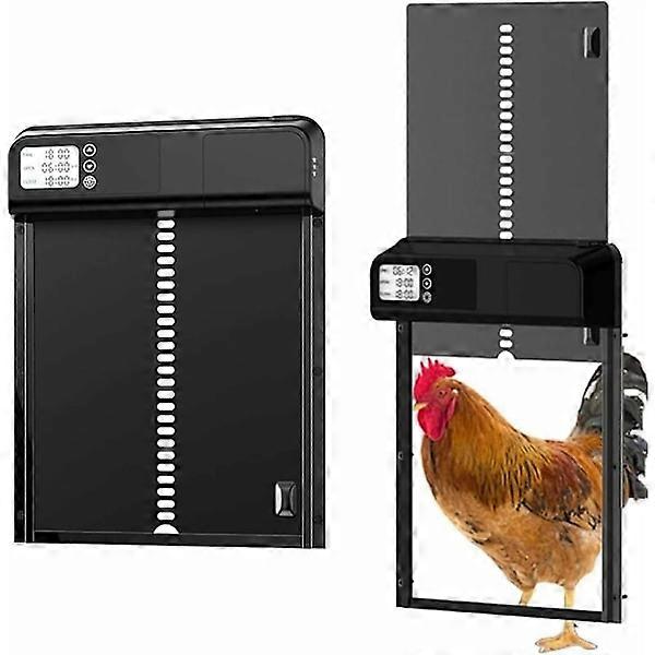 Automatic chicken coop door kit, timer chicken coop door, battery operated automatic chicken coop door with timer and light sensor