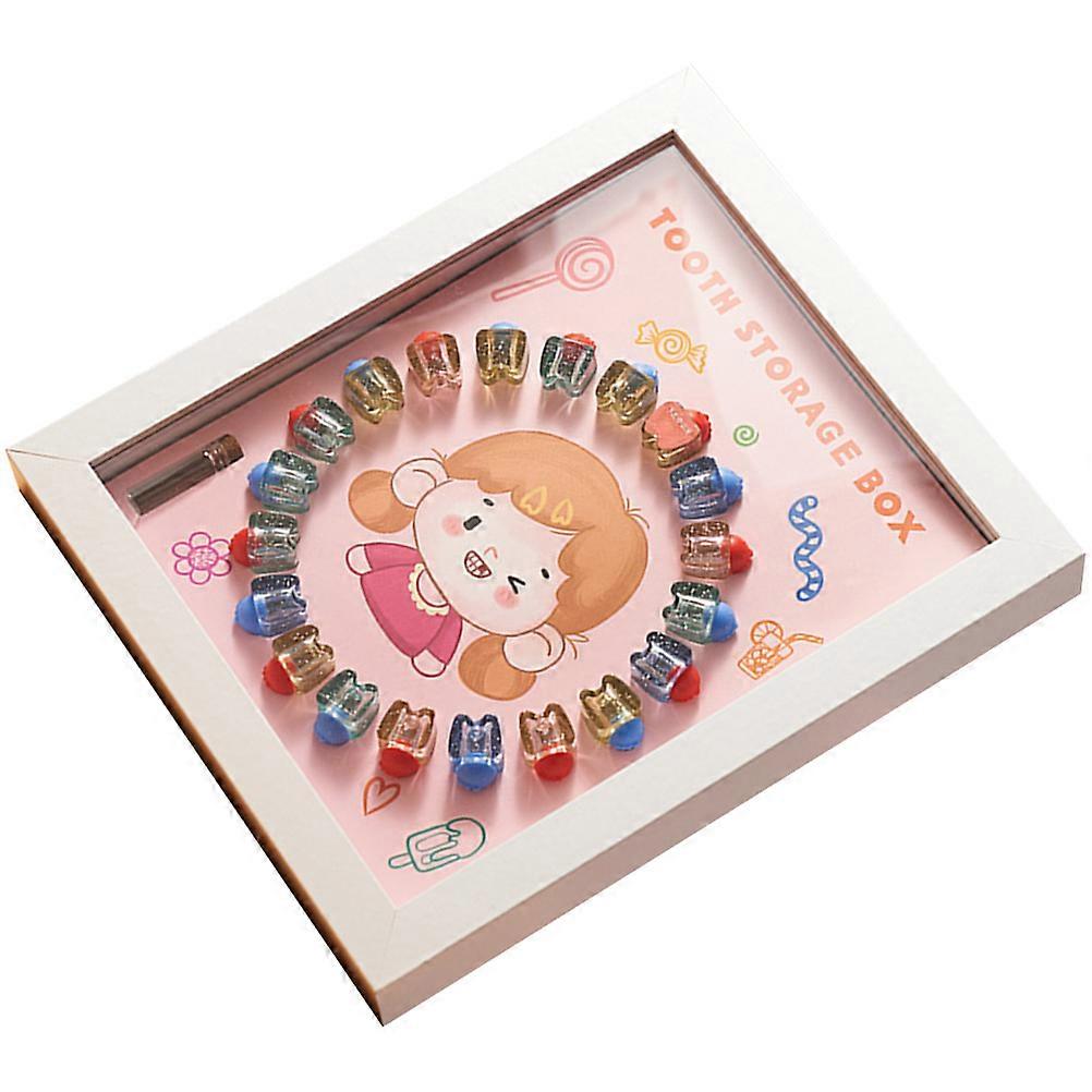 Baby Tooth Holder Keepsake Box for Storage Use 1Set White Durable ABS