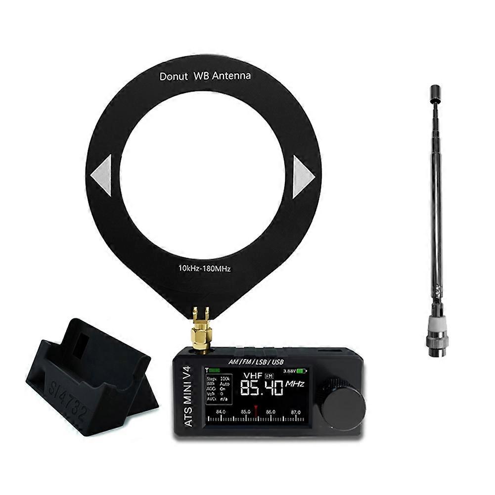 V4 ATS MINI SI4732 Radio Full-Band DSP Radio FM AM SSB LSB USB with Bracket Built-in Hi-Z Headphone Amplifier Circuit