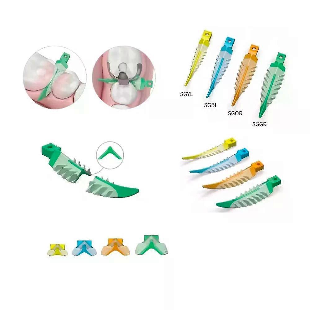 Interdental Brcomhes and Dental Pick 2-in-1 I Type Soft Glueb Orthodontic Correction of Dental Gaps Disposable Toothpick 100Count