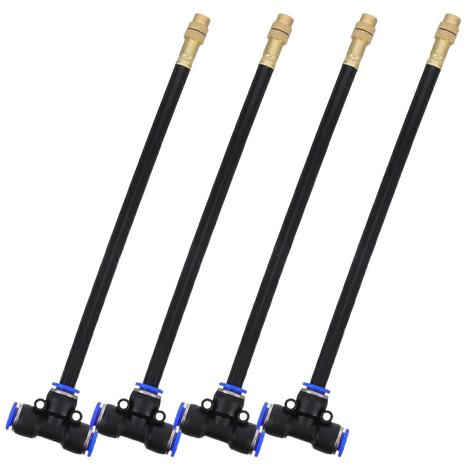 Adjustable Copper Atomizing Nozzle for Garden Cooling with 4Pcs Brass Mist Nozzles