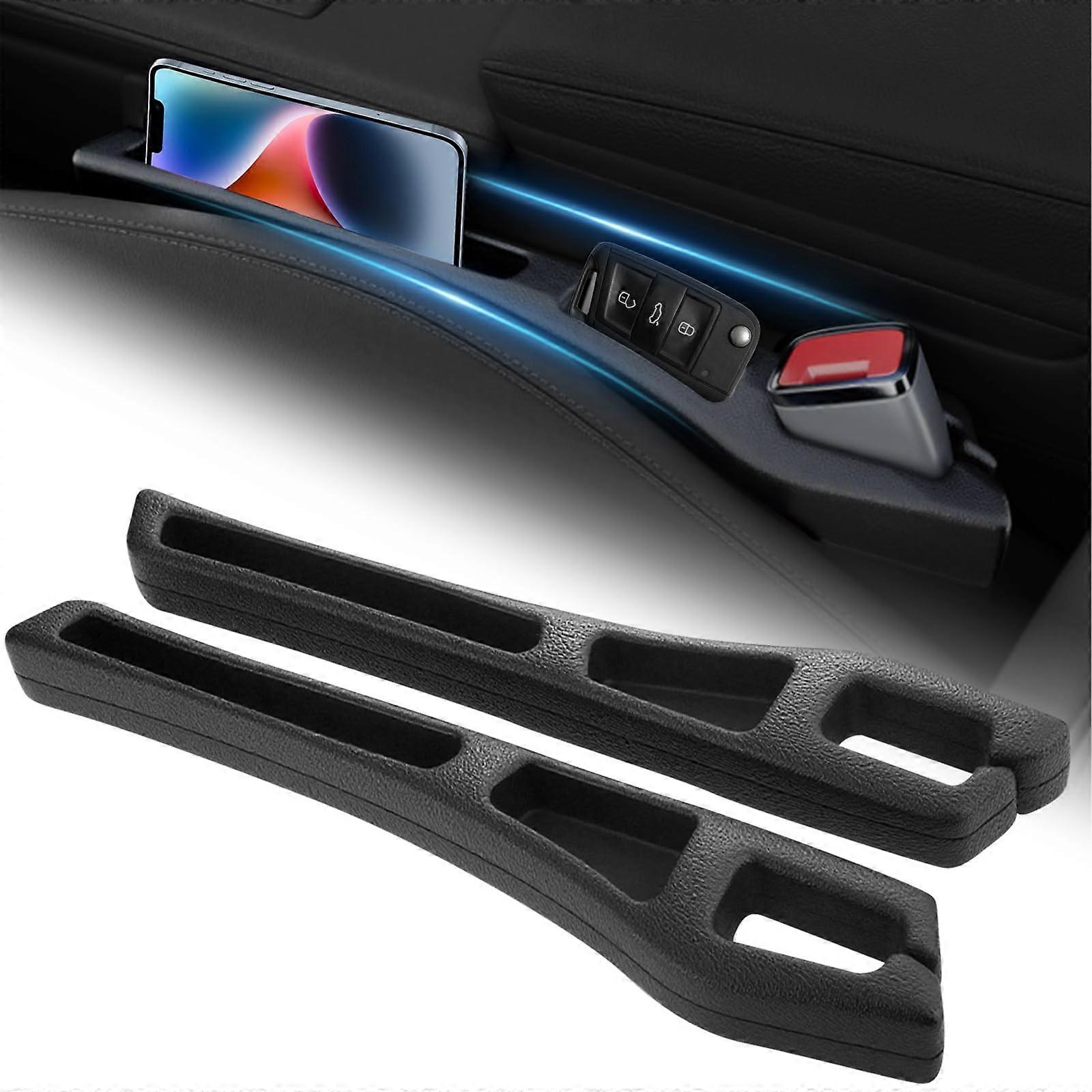 2PCS Car Seat Gap Filler Organizer, Universal Fit Prevents Items Falling and Adds Extra Storage