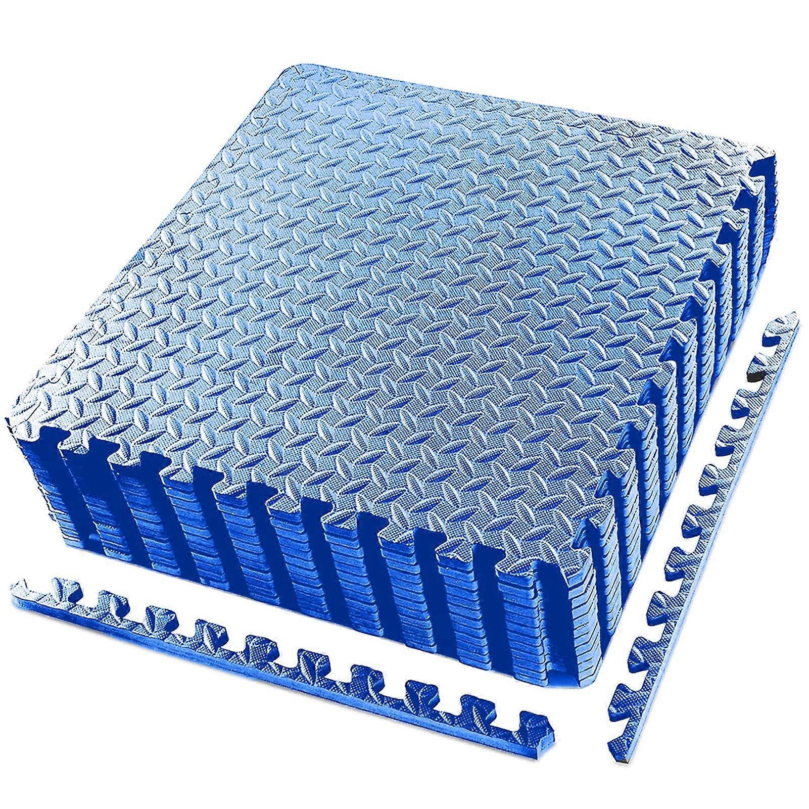 Interlocking Foam Floor Mats 24 Pcs NonSlip Waterproof EVA Exercise Tiles for Home Gym and Playroom