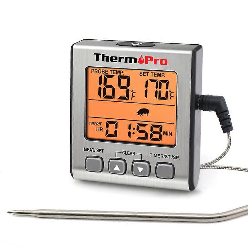 Thermopro TP16S Kitchen Food Thermometer with Probe��Meat Thermometer with Timer��Backlight Grill Oven Thermometer for Cooking
