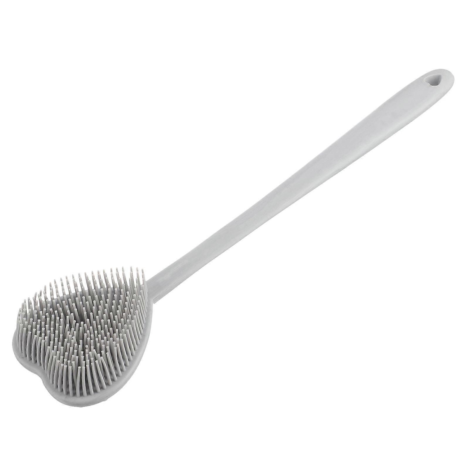 Silicone Body Scrubber Long Handle Bath Brush for Shower Use 2Pcs