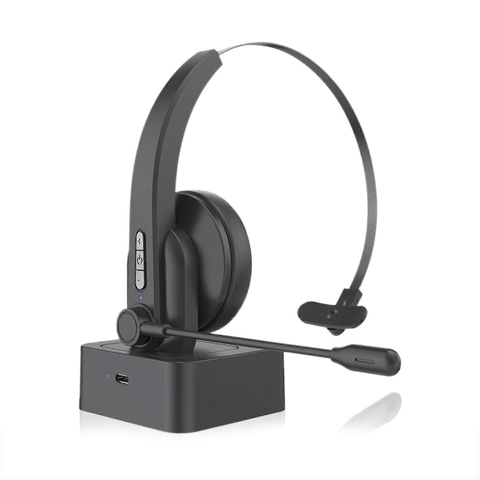 Hanzete OY631 Single Ear Bluetooth Headset With Microphone Noise Cancelling HeadMounted For Cell Phones PC Tablet