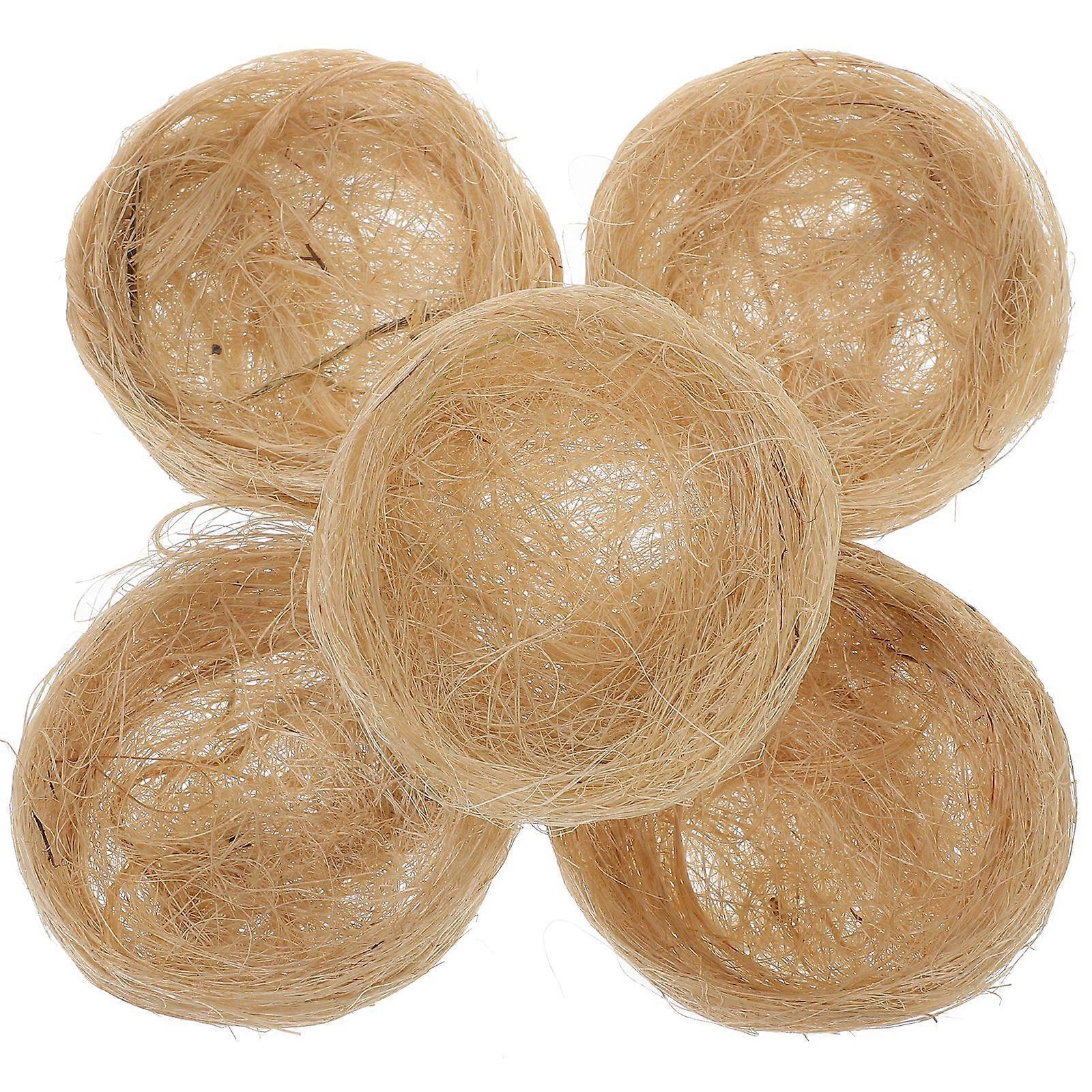 10Pcs Artificial Bird Nest Ornament Rustic Bird Nests Simulation Bird House Decoration