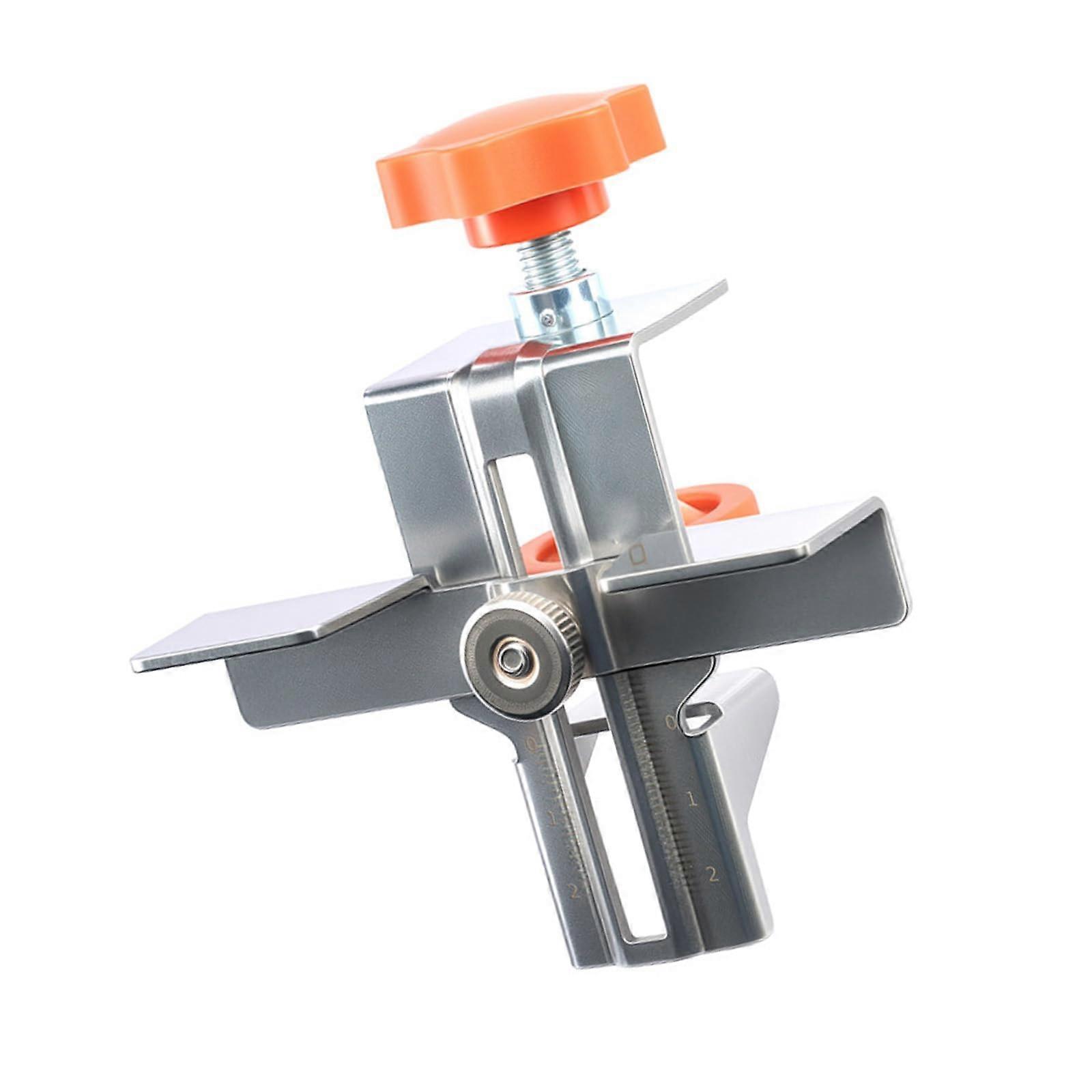 Cabinet Door Installation Jig with Adjustable Arm and Protective Pad for Easy Hardware Mounting