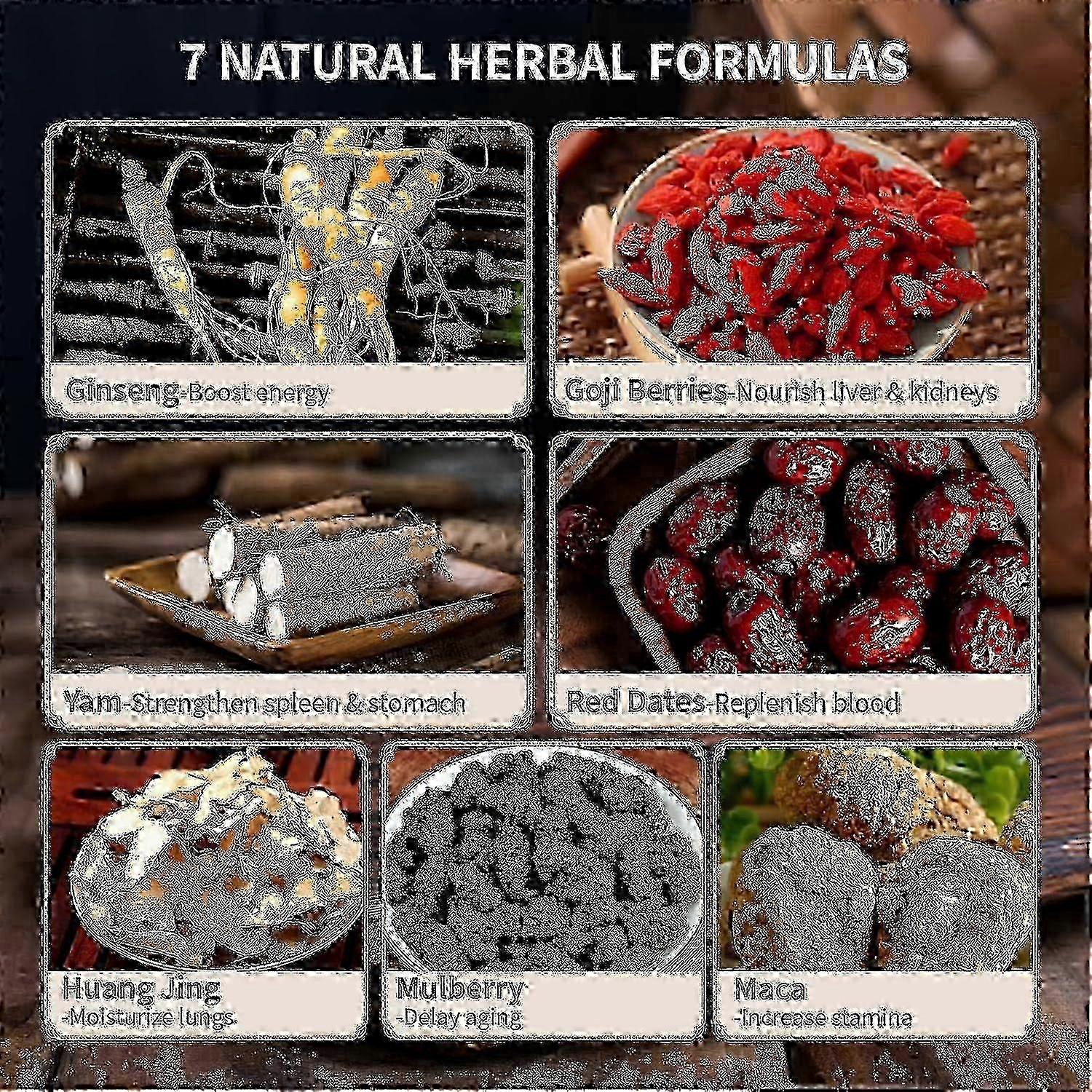 תה ג'ינסנג חמשת אוצרות - תרופה צמחית סינית לניקוי רעלים לחיטוב הכליות