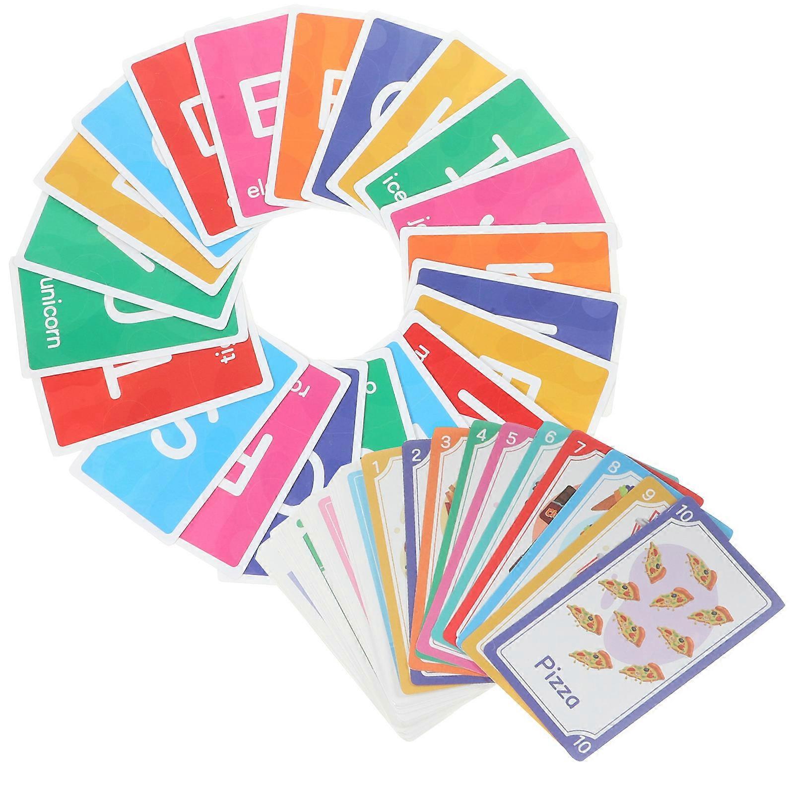 English Flash Cards Toddler Flash Cards for Cognitive Learning 4Sets Paper