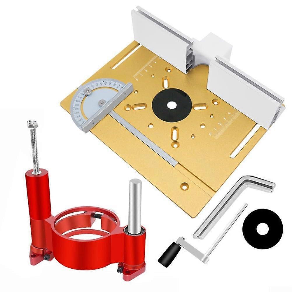 Router Lift with Precise Height Adjustment, Durable Aluminum Construction for Woodworking, Red