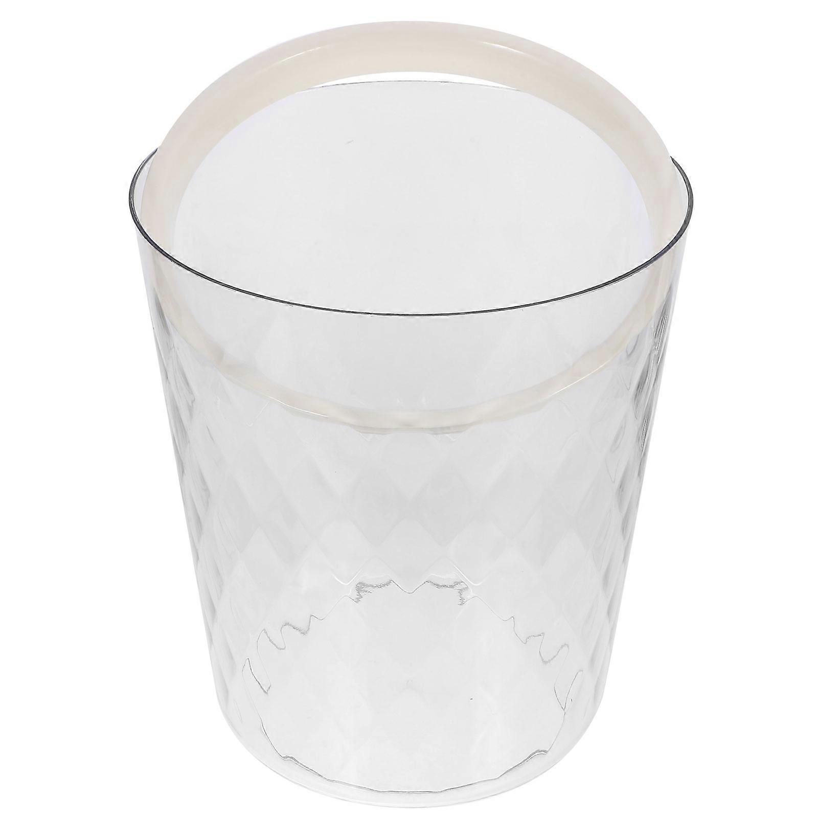 Plastic Waste Basket For Bathroom Storage Decorative Reusability Large Opening 1Pack