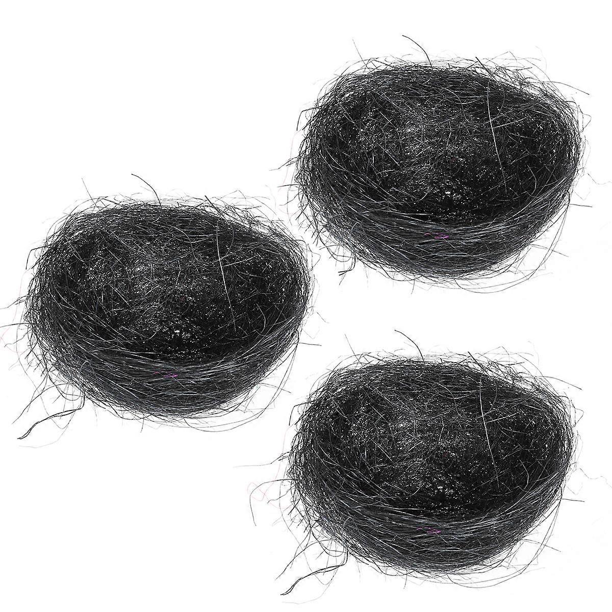 Bird Nest Easter Decor Artificial Nest for Storage Use 3Pcs Blue