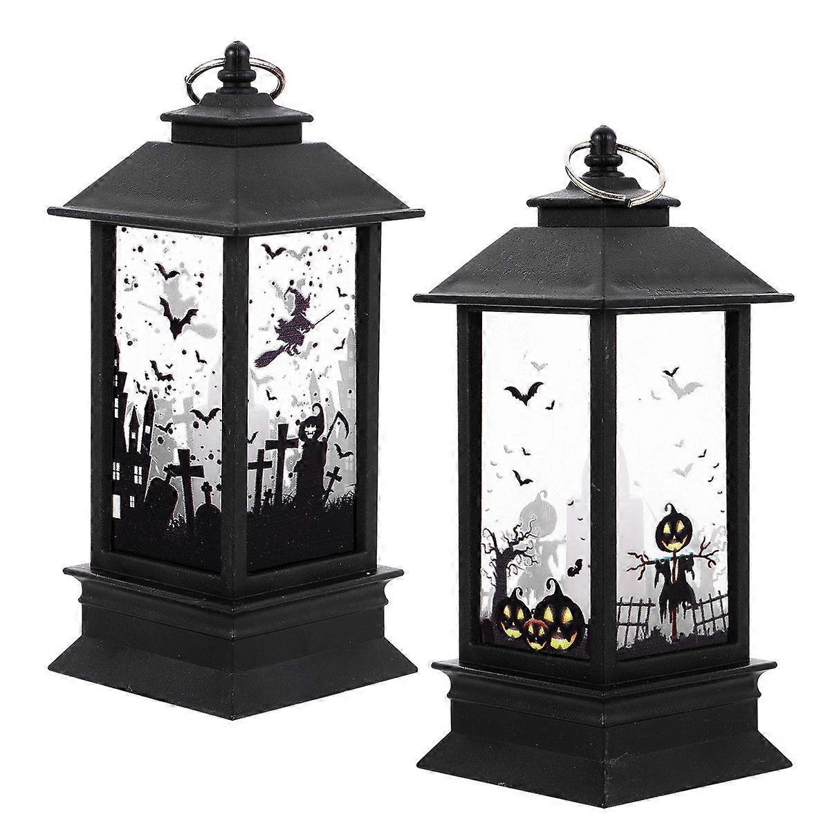 Halloween LED Light Electronic Candle Lamp for Decoration 2Pcs Plastic