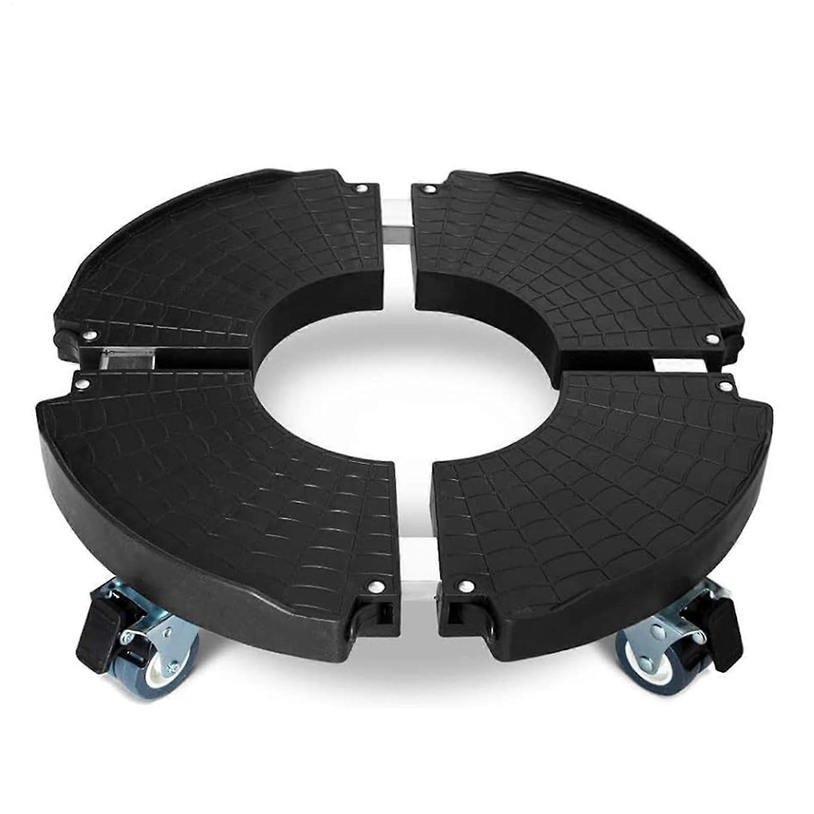 Heavy Duty Rolling Plant Stand with Wheels, Adjustable Rustproof Frame for Large Pots, Black