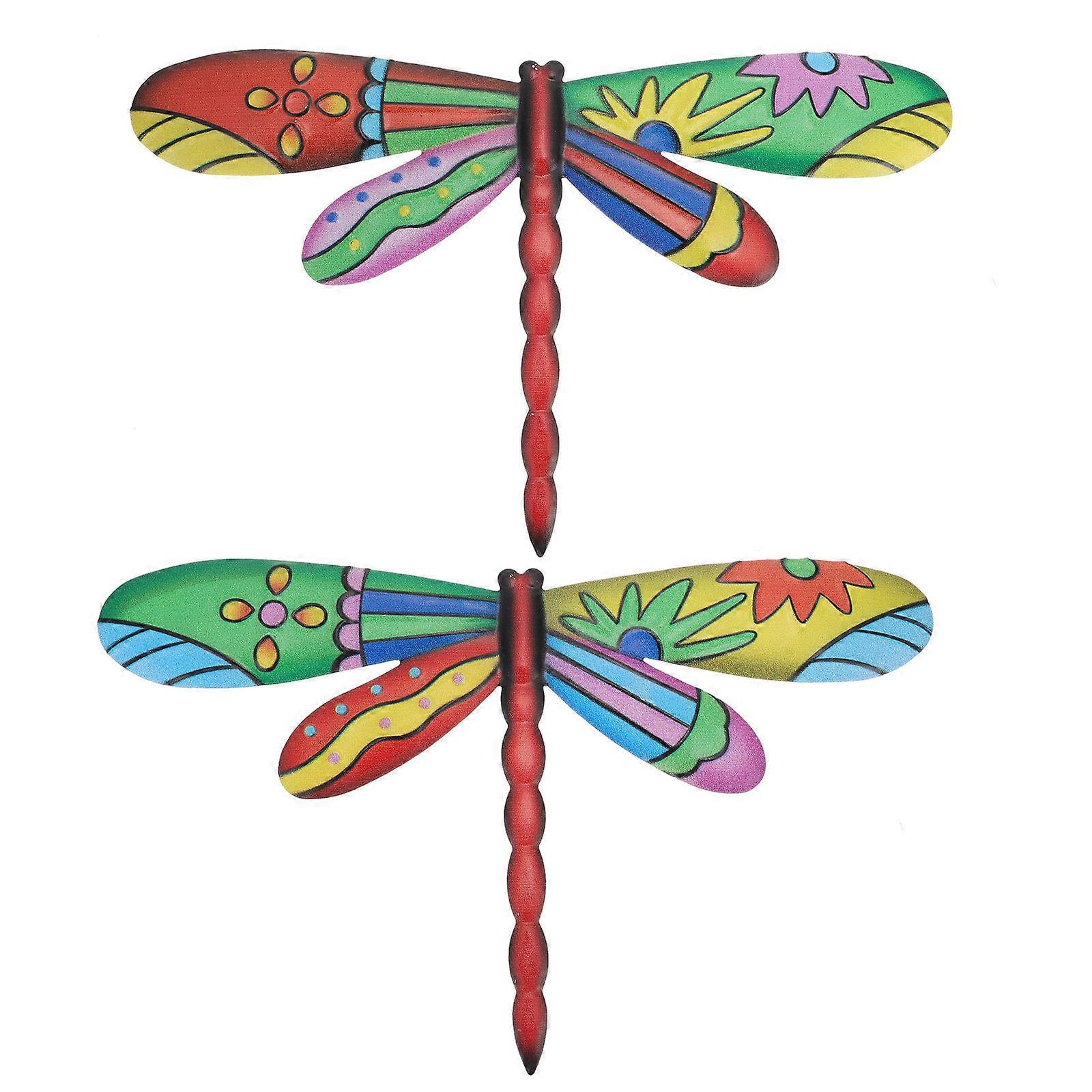 Creative Dragonfly Iron Craft Decors for Decoration 2Pcs