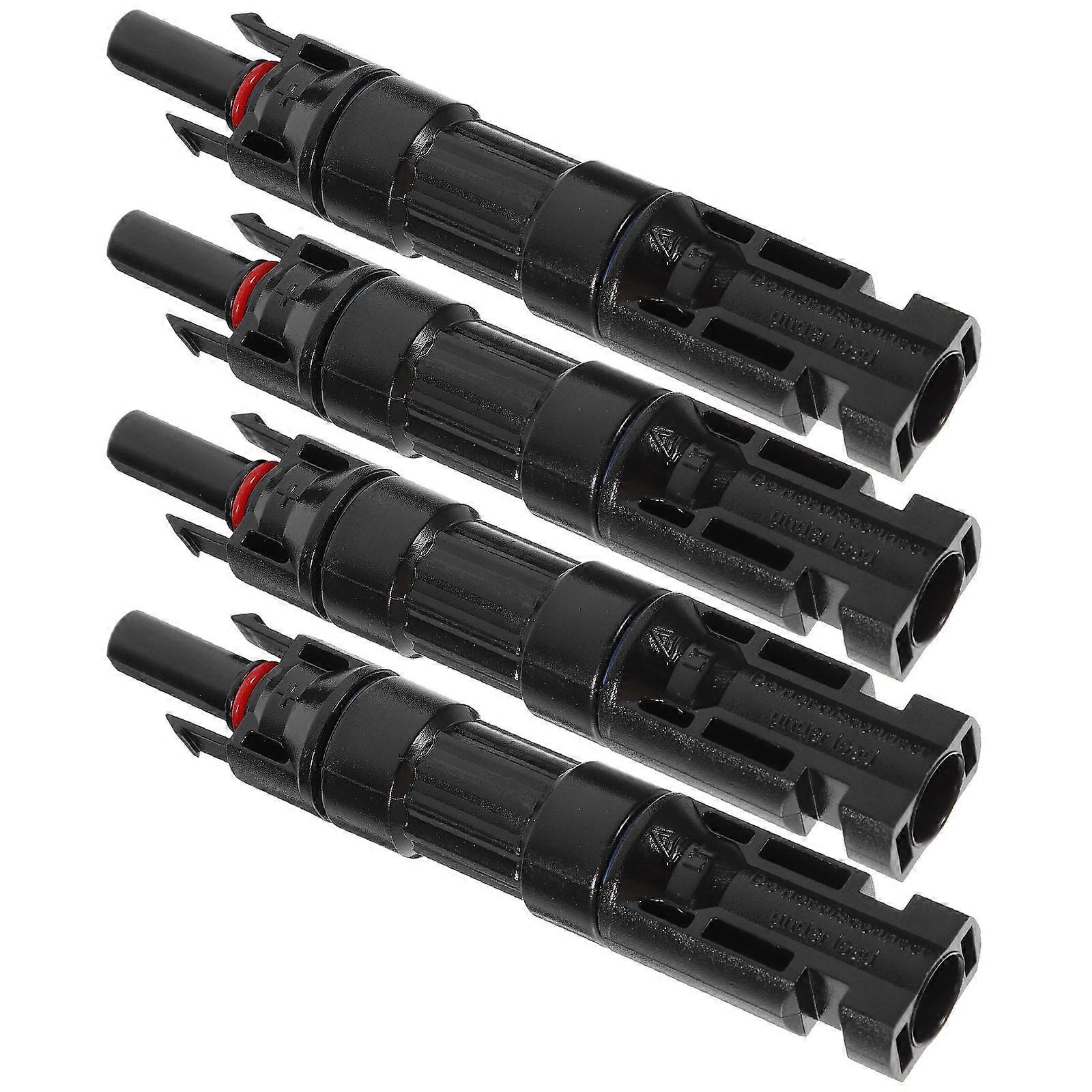 Solar Panel Cable Connector Fuse Holder for Connect Use 4Pcs Black Protective Diode