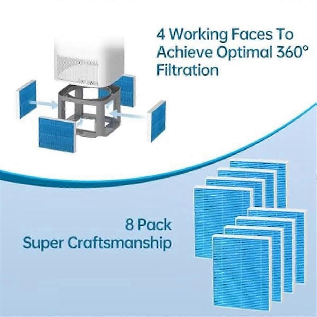 6000s humidifier replacement filters for superior levoit, 8packs