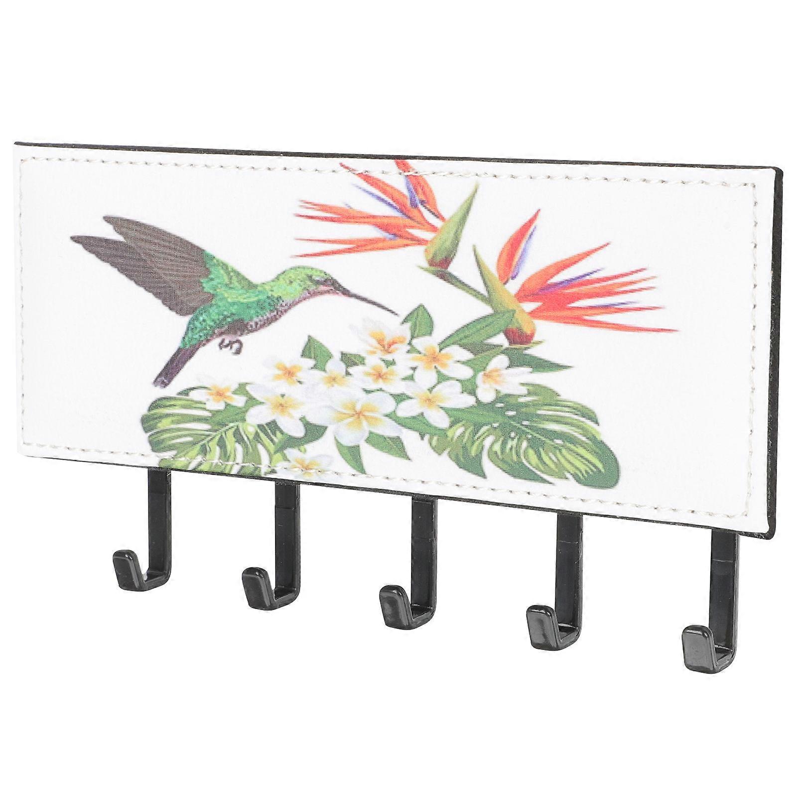 Mail Organizer Wall Mounted Keyholder Kitchen Mail Holder With Key Hooks Rustic Style 1Set