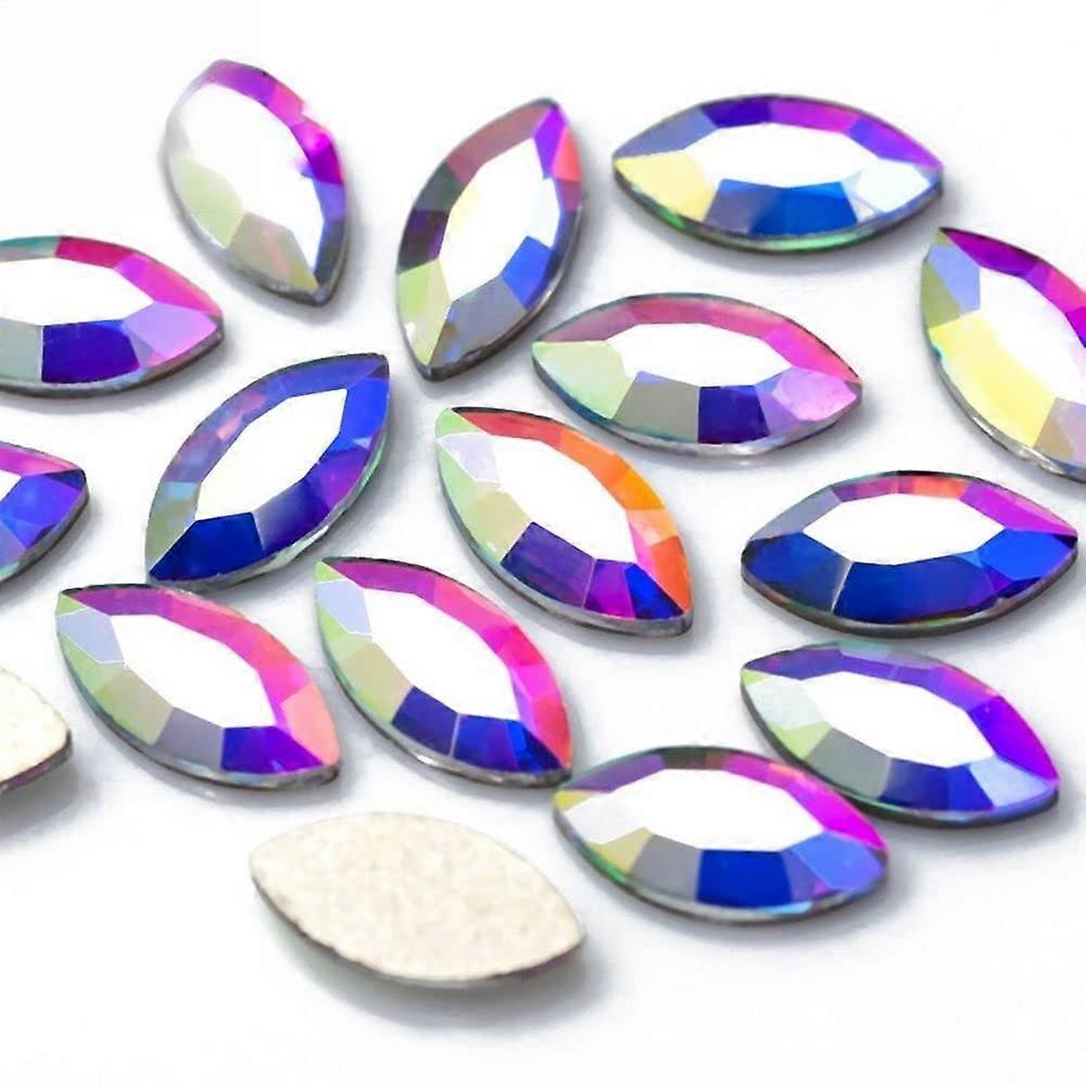 Press On Nails with Rhinestone Decorations, Reusable Full Coverage ABS Tips for All Occasions