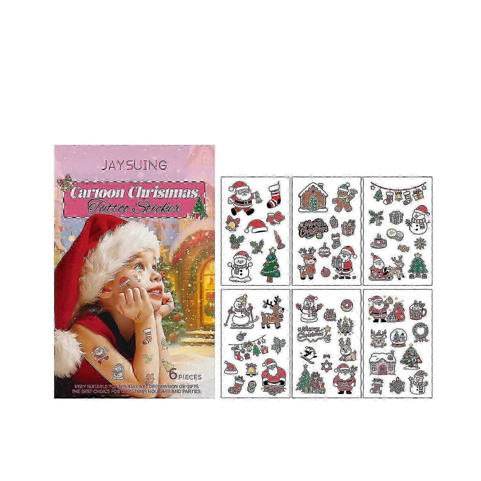 Cartoon Christmas Tattoo Sticker