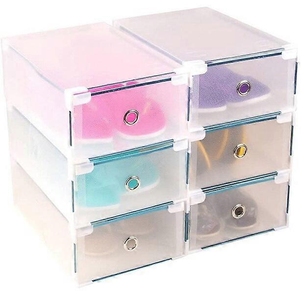Plastic shoe box transparent stackable 28x18x9.5cm home storage box