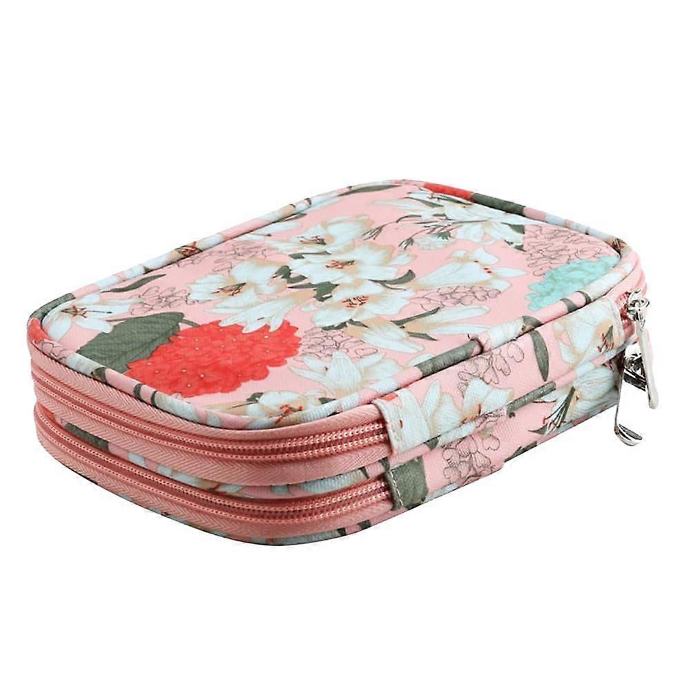 Crochet Bag Organizer and Knitting Kit with MultiTool Storage for Circular Hooks Sewing