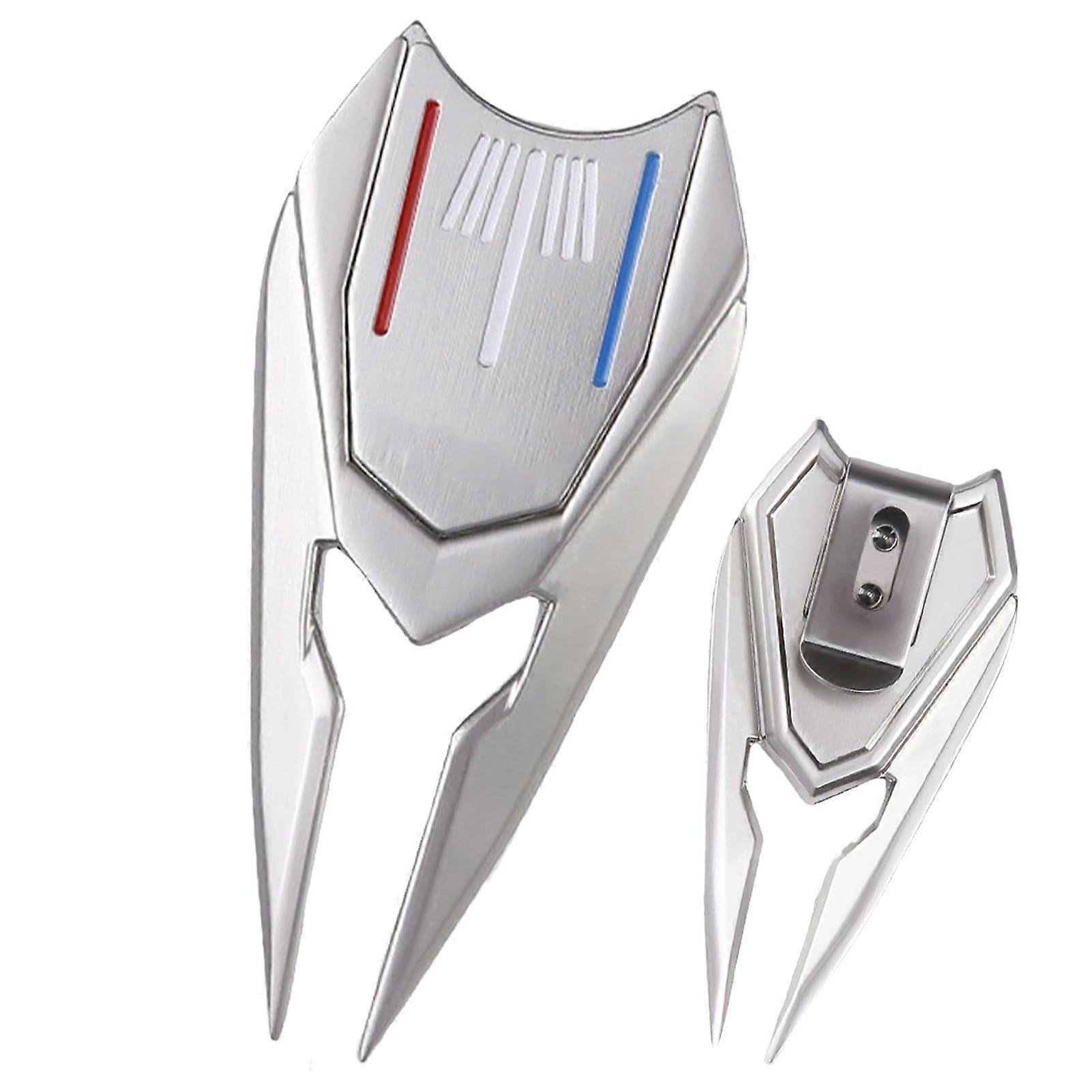 Golf Divot  Tool with Ball Marker, Durable Alloy, Ergonomic Grip, Four Marker Set