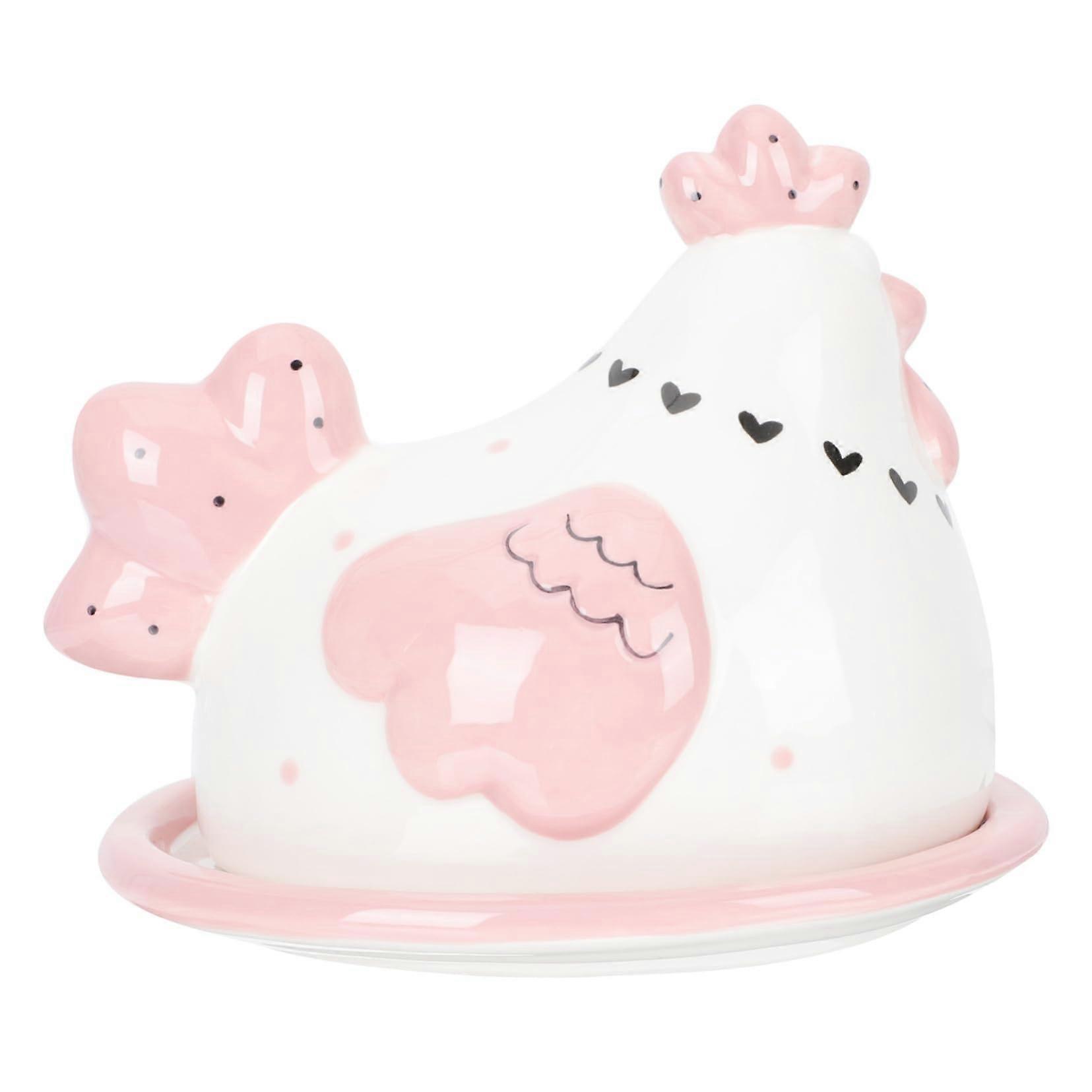 Ceramic Butter Dish with Lid, MultiFunction Storage for Butter or Snacks, Durable Ceramic Design