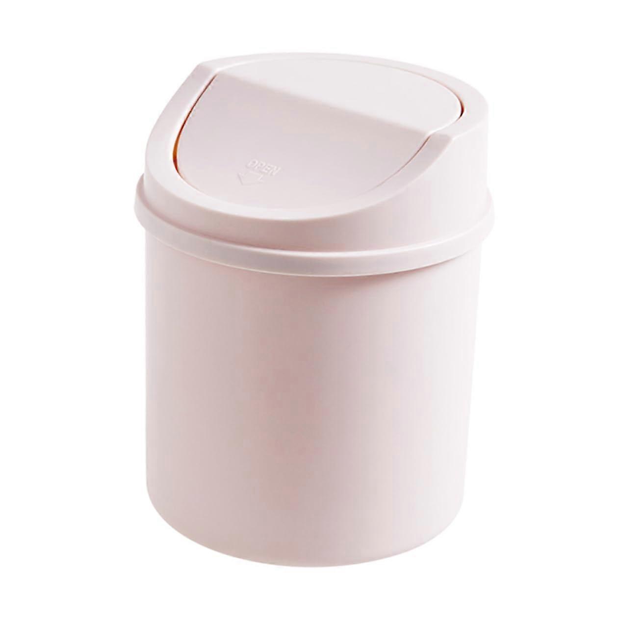 Desktop Trash Can with Flip Lid, Compact Space Saver for Office, Bathroom and MultiUse