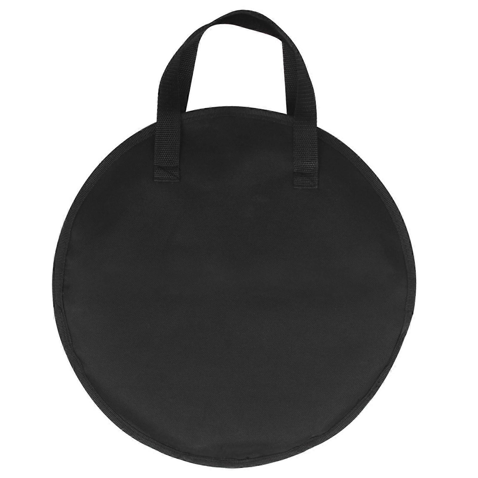 Drum Practice Pad Bag with Rustproof Zippers, Oxford Cloth Drum Carrying Case, Compact Size Black
