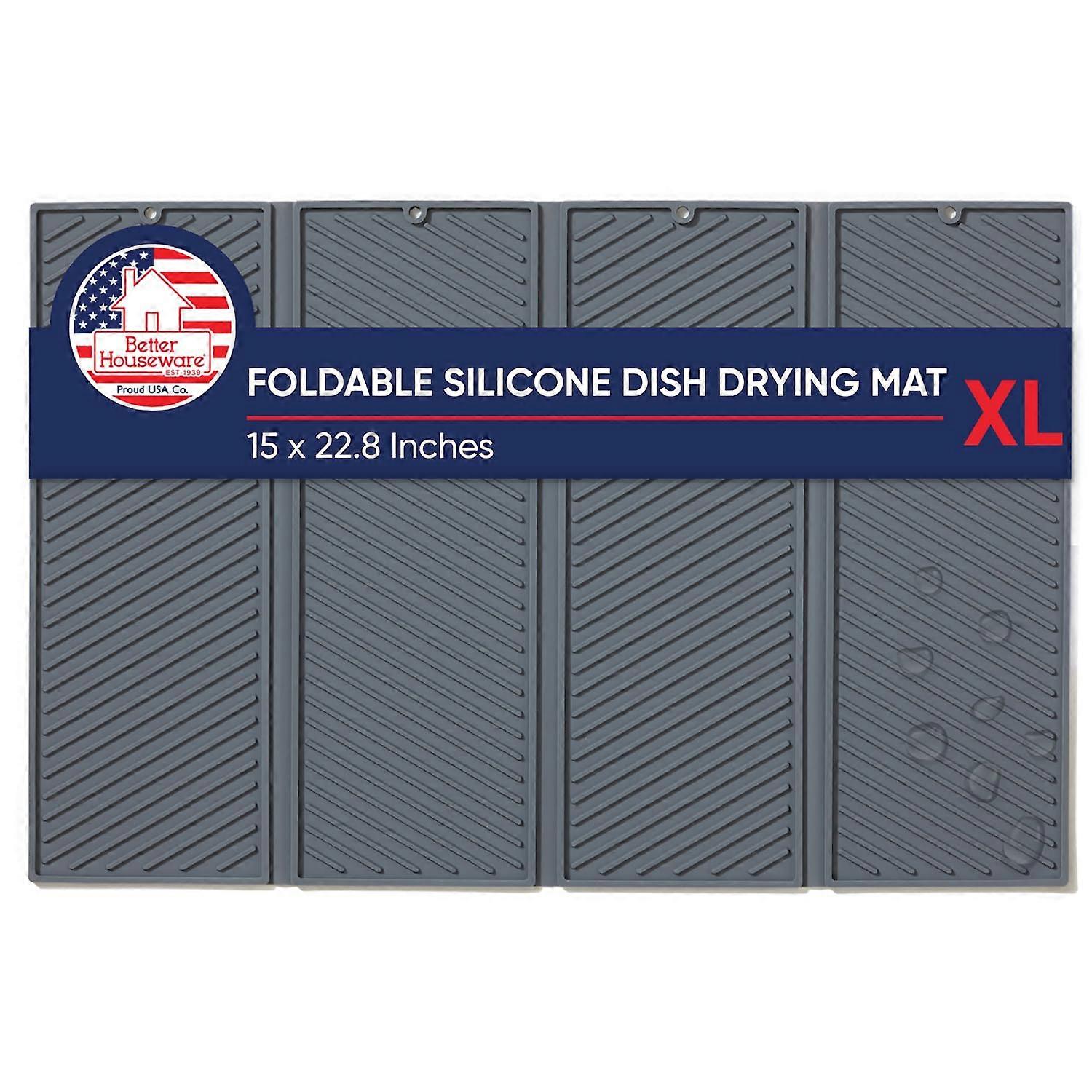 Extra Large Silicone Dish Drying Mat Heat Resistant NonSlip Foldable Design for Kitchen Counter