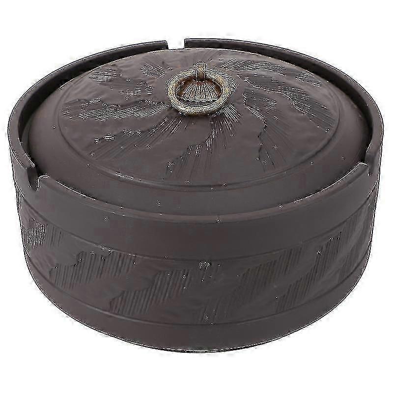 Brown Ashtray 1 Piece Ceramic Ashtray Butt Container Cigar