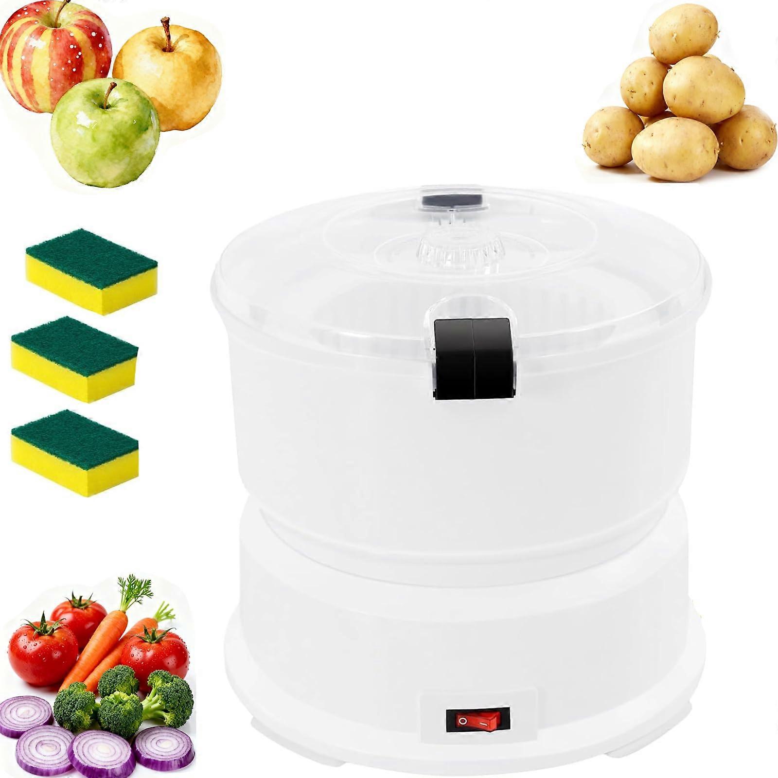 Electric Potato Peeler 85W Automatic Vegetable and Apple Peeler with OneButton Quick Peeling 2.2lbs