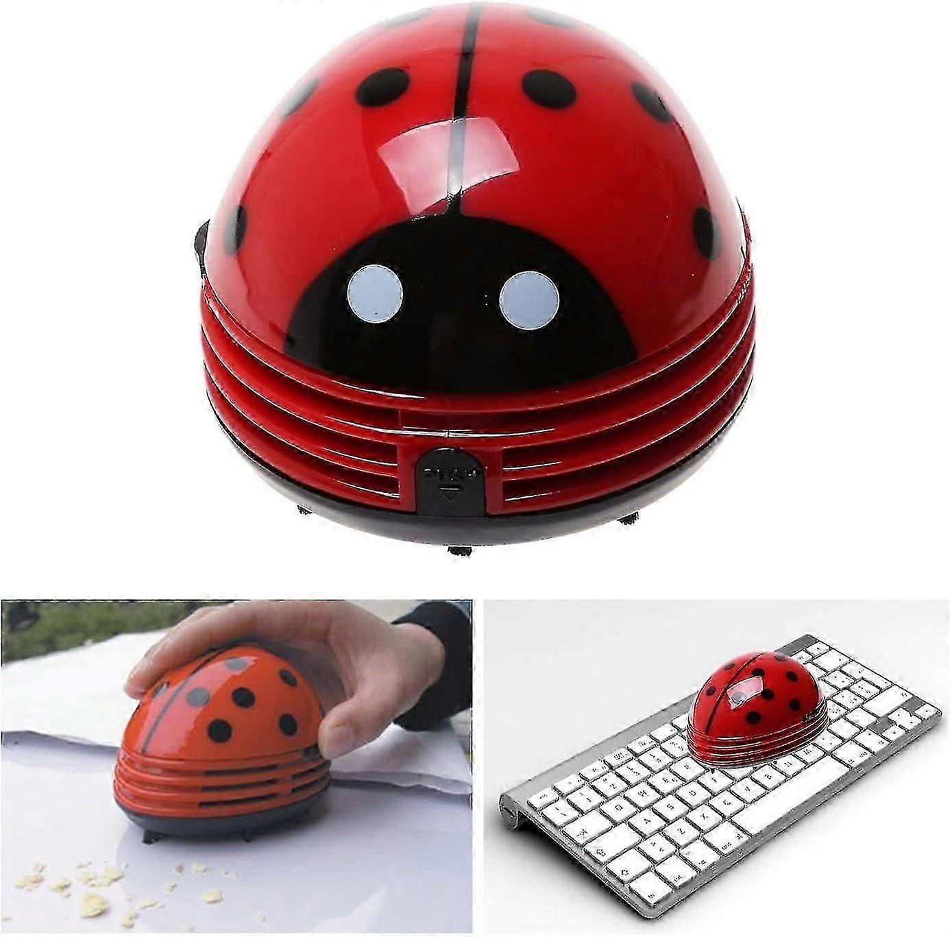 Electric Ladybug Pattern Battery Operated Tabletop Vacuum Cleaner Mini Dust Cleaner
