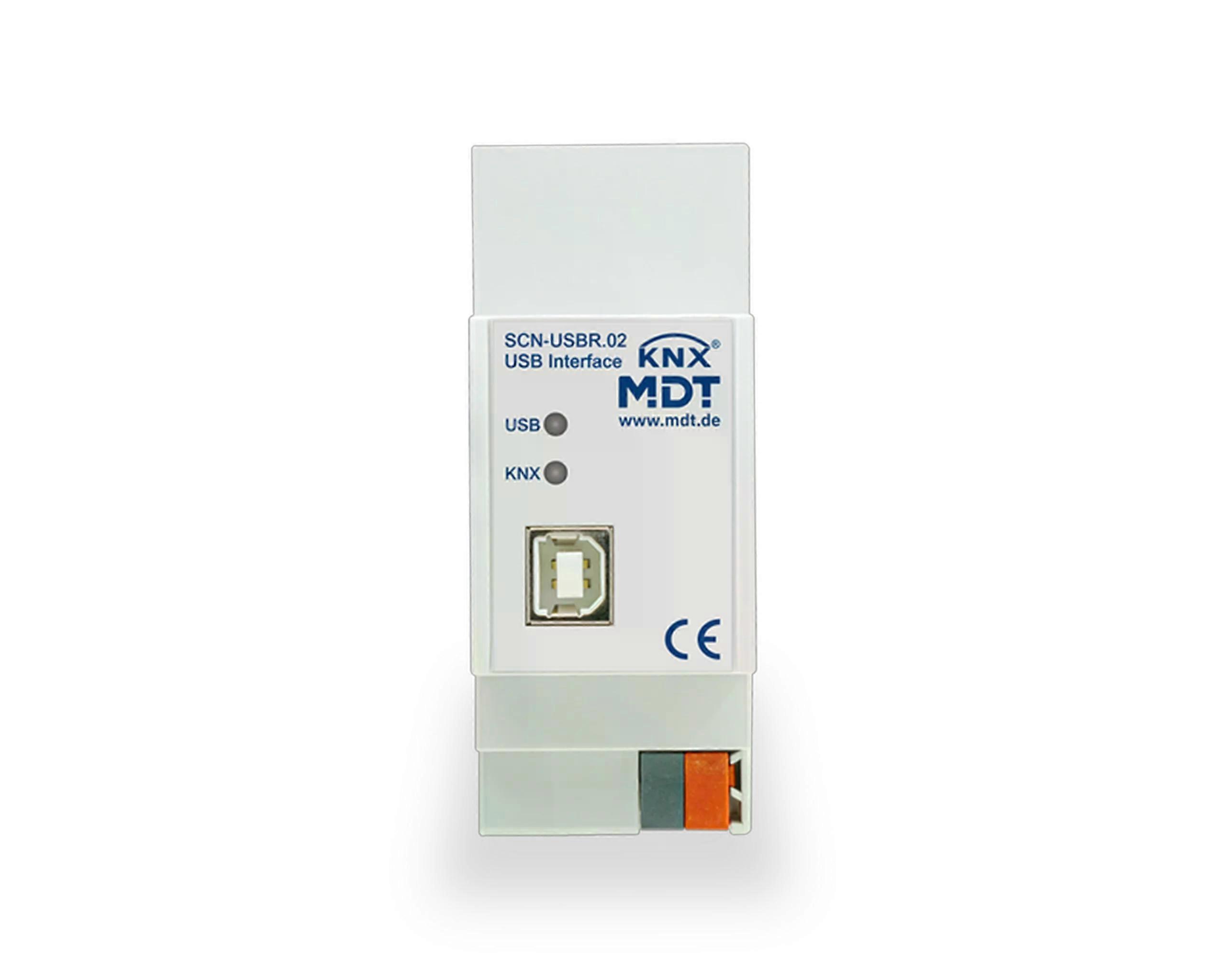 MDT KNX USB data interface DIN rail mount